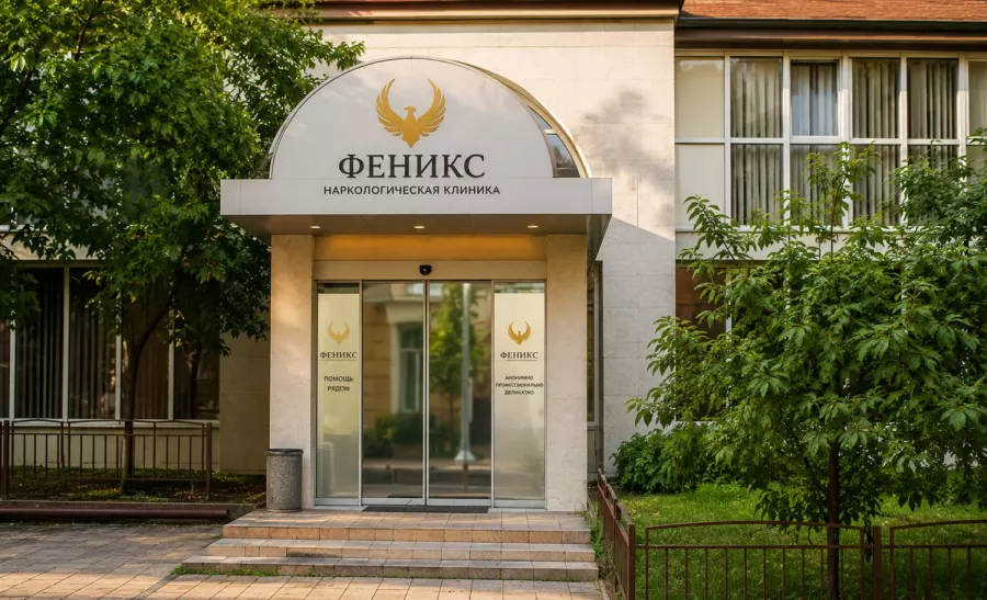 Вход в наркологическую клинику «Феникс» в Чите